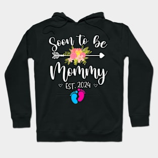 Soon To Be Mommy Est 2024 Pregnancy Announcement New Mom Hoodie